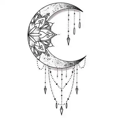 30张欧美月亮纹身手稿