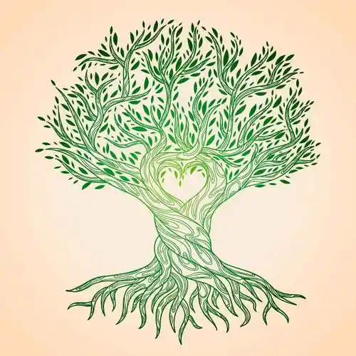 手绘风格生命之树矢量素材