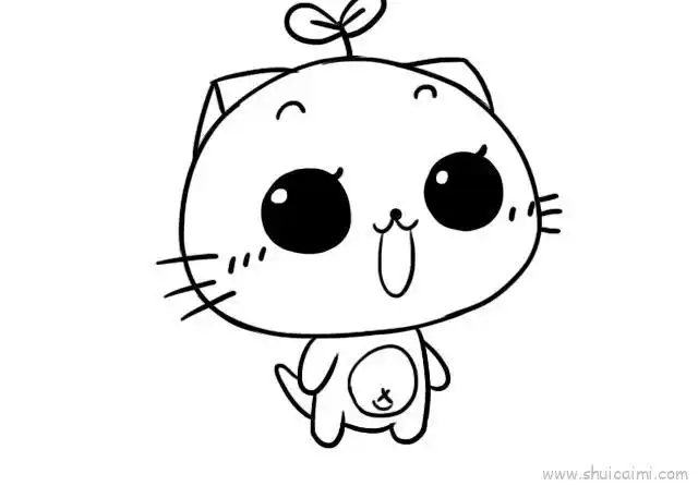 cc猫儿童画怎么画 cc猫简笔画图片大全