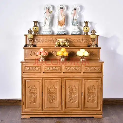 藏式实木供桌佛台家用多层套柜香案供台神台三层供佛桌子立柜佛龛 108