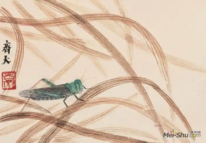 《蚂蚱》齐白石中国画艺术作品