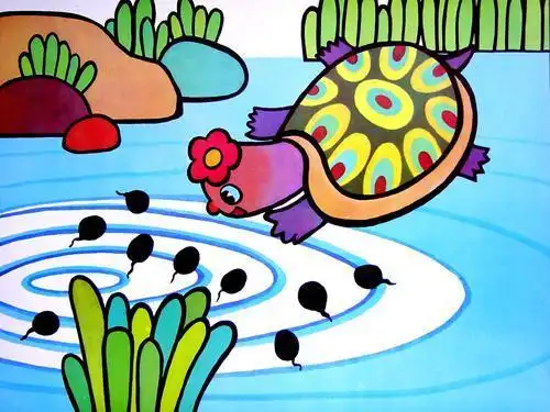 带色彩花简笔画