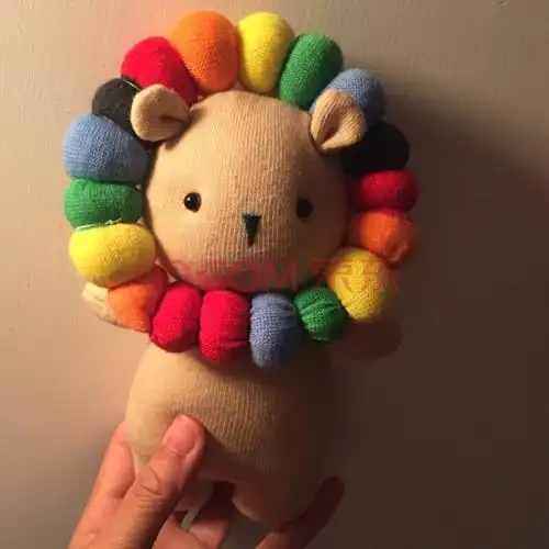 手工diy布娃娃材料包 手工狮子公仔材料包 手工制作布偶娃娃手工布艺