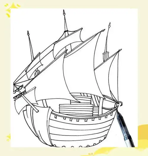 创意海盗船设计与绘画技法的结合