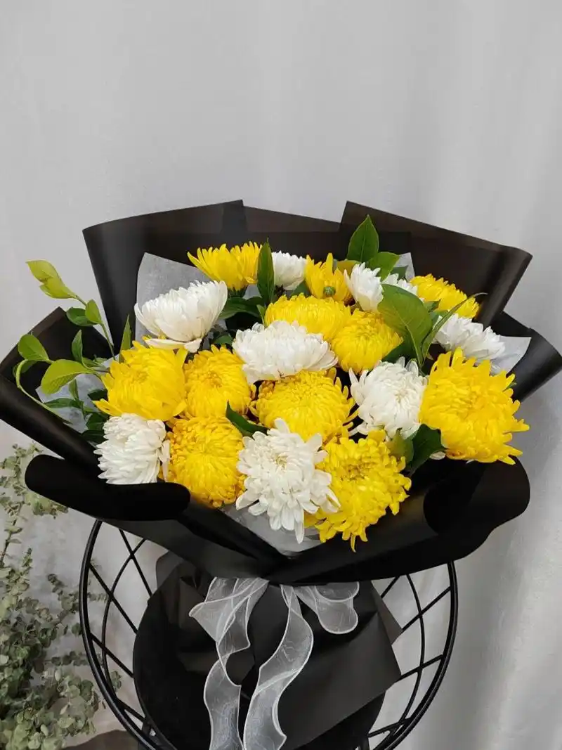 清明节菊花花束 给另一个世界的人的思念和爱 清明节菊花花束 67