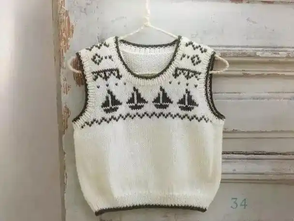 手工毛线编织多款宝宝背心,附图解!