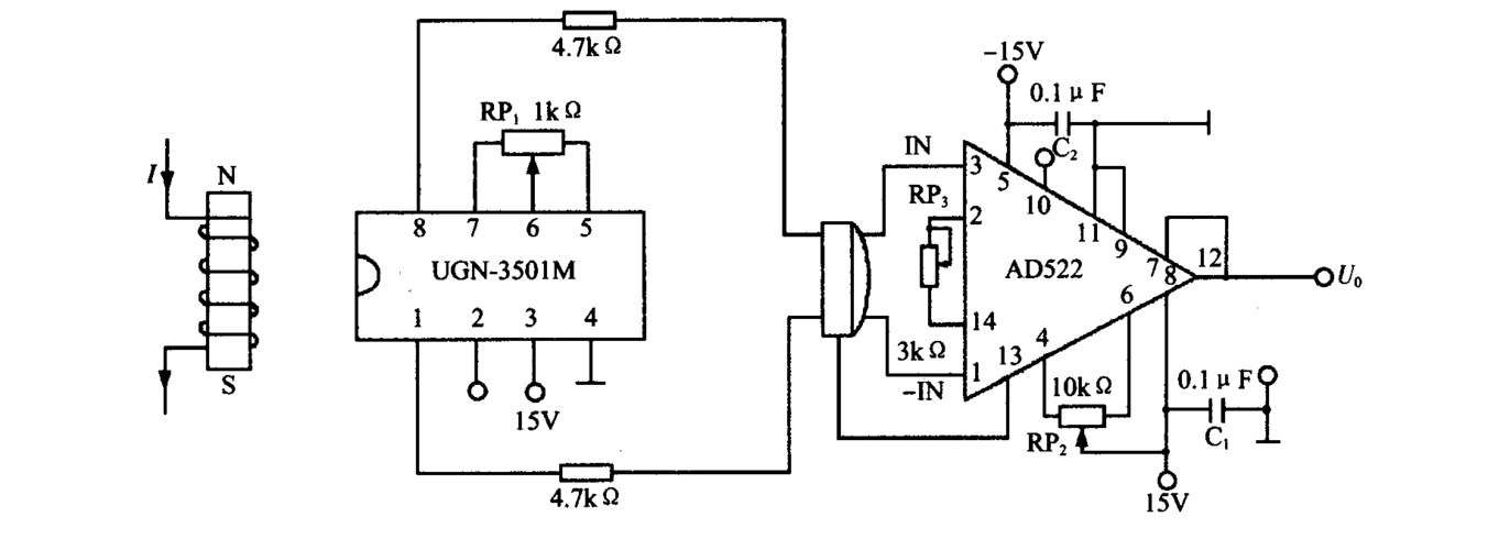 利用霍尔传感器芯片设计直流电流检测电路