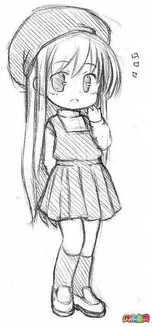 q版呆萌动漫人物简笔画q版呆萌动漫人物简笔画男生