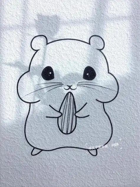 小仓鼠简笔画可爱