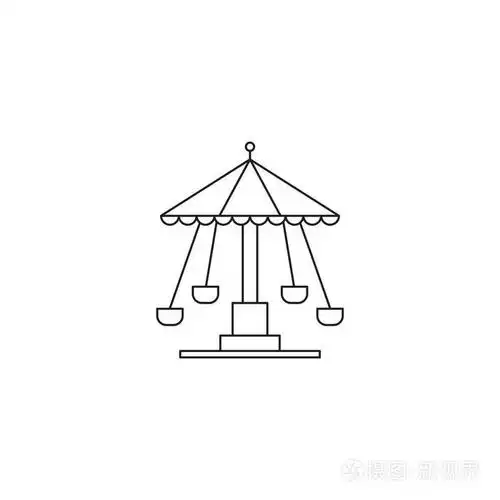旋转木马线图标插画-正版商用图片0u61gd-摄图新视界