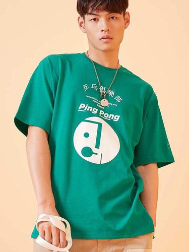 巴黎时装周中国李宁新款 2020春夏系列男子宽松短袖文化衫ahsq277