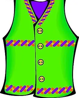 绿色调马甲设计