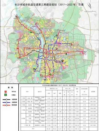 长沙地铁第三期建设规划获批未来5年再建7个地铁项目