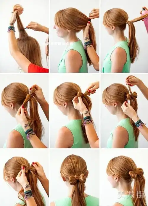 蝴蝶结头发怎么扎6
