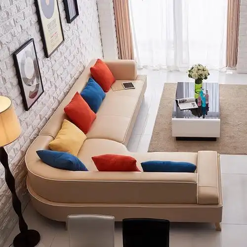 真皮沙发头层牛皮现代简约小户型北欧大客厅l型转角贵妃组合整装视频