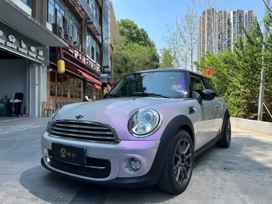 宝马mini改色贴膜梦幻火山灰