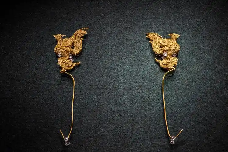 南京市博物馆藏· 明代金累丝凤簪_高清图集_新浪网