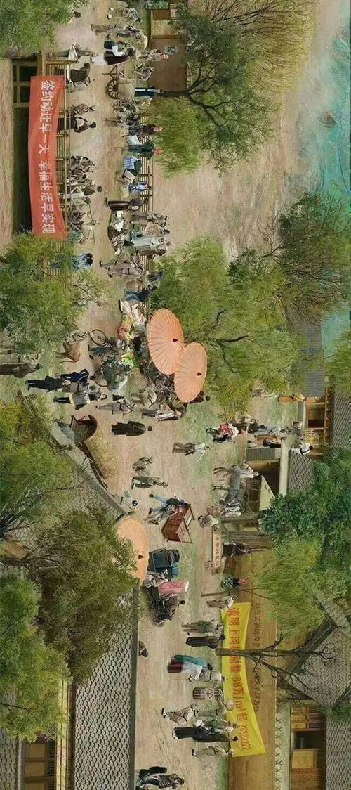 【绝版收藏】现代版"清明上河图"高清完整全图,651×14175分辨率