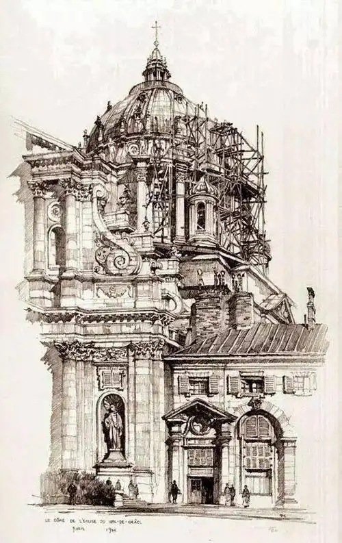 精致建筑画每一根线条都很美