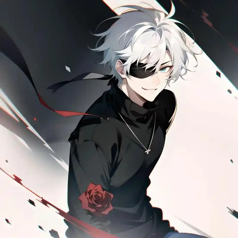 蒙眼超级帅气/情侣头像/闺蜜头像 这么好看的头像,确定不一起换么?