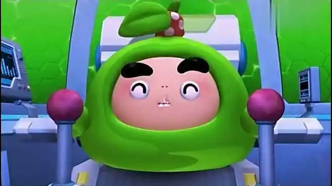 果宝特攻:陆小果这新机甲不错,一招爱心飞拳,打倒一排树木