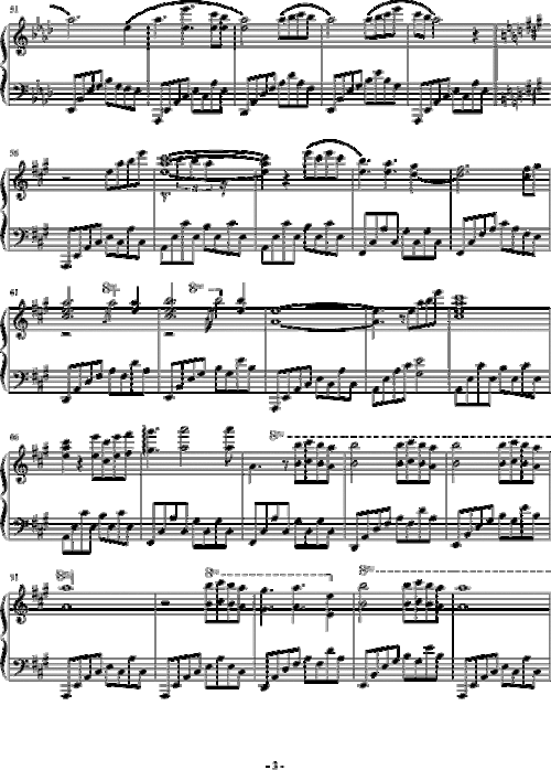 moonlight 钢琴谱(五线谱)