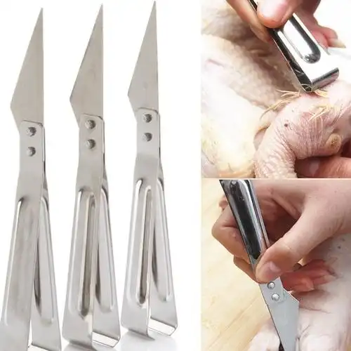 84 月销量 6领取5元券 省5元 不锈钢猪毛夹鱼骨钳子鸡毛鸭毛镊子拔毛