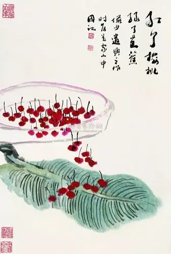 齐白石《樱桃图》