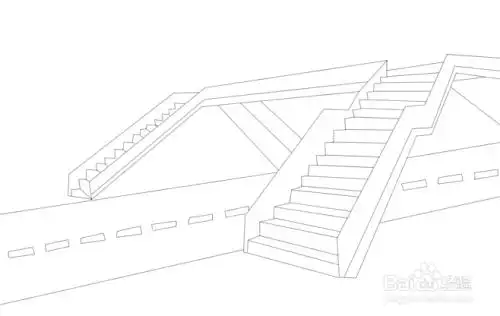 人行天桥简笔画如何画