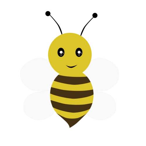小蜜蜂卡通版蜂手绘高清矢量