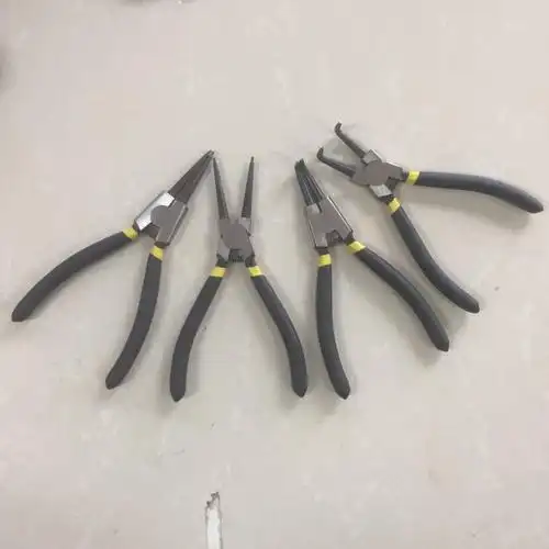 7寸卡簧钳挡圈钳外卡内卡弯直头轴用弹簧安装拆卸夹持手动工具