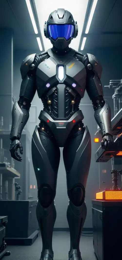 ai绘画壁纸未来人形酷炫机甲战士4k超清原图