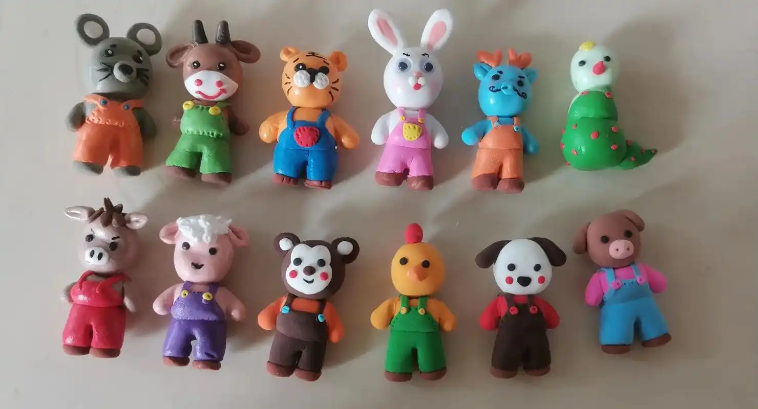 粘土手工:十二生肖.#我的抖音生活日记 #做手工我是认真的  - 抖音