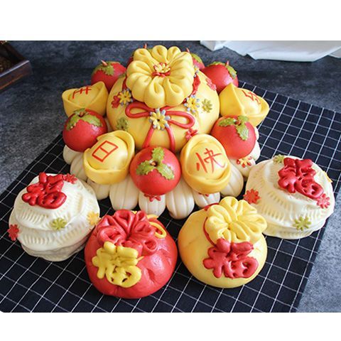 顺丰胶东花馍馍花样馒头中式生日蛋糕礼品手工馒头面点喜庆馍馍