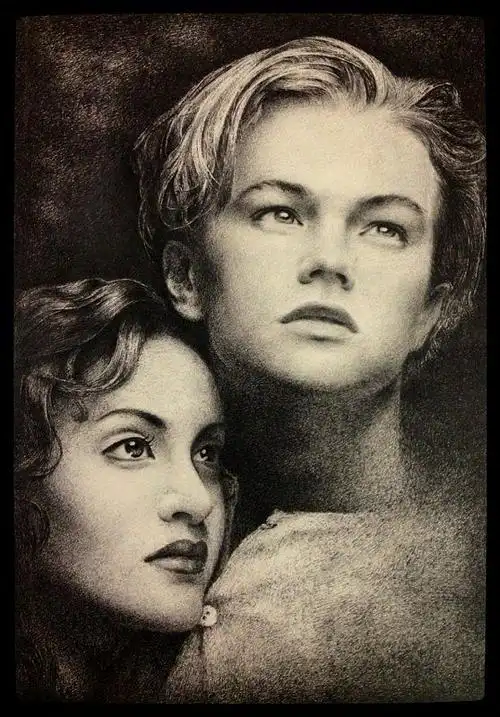 欧美头像素描泰坦尼克号