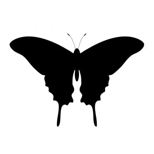 蝴蝶剪影剪贴画