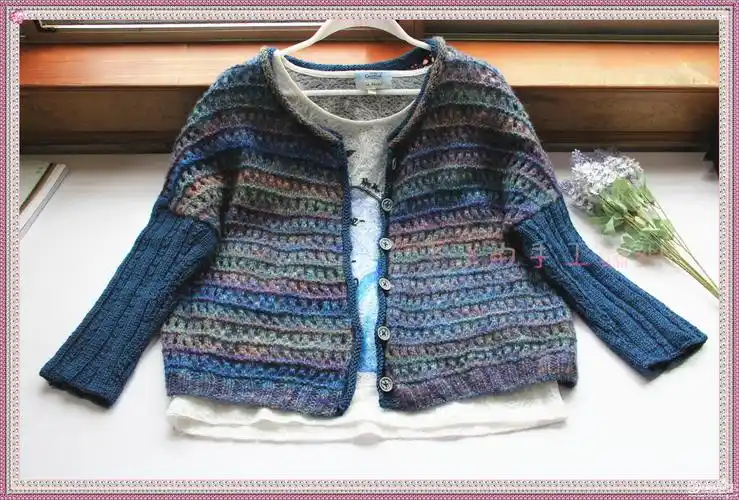 棒针女士开衫毛衣 仿.-编织人生移动门户