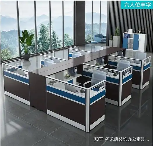 室桌子布局摆放相关的精美图片,同时提供6人办公室设计与装修施工服务