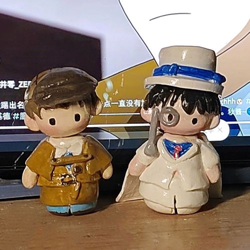 石塑粘土娃娃可爱偶挂件桌上网红手办毕业人偶q版泥人定制真人版【5月