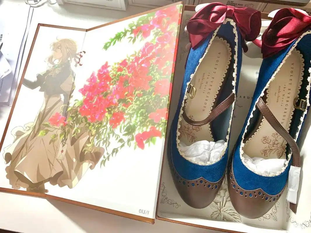 mayla classic紫罗兰永恒花园联名款高跟鞋 实物比照片好看!