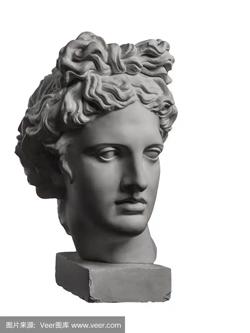 人的头部,太阳神阿波罗,石膏肥料,雕像,贞德