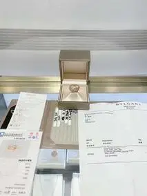 二手真品99新bvlgari宝格丽18k玫瑰金镶钻头尾镶钻3圈蛇头戒指s号