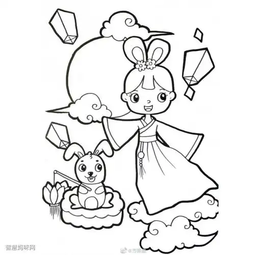 嫦娥姐姐怎么画