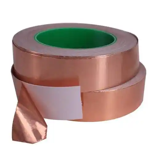 双导铜箔胶带纯铜双面导电铜箔纸耐高温单面防辐射电磁屏蔽006mm