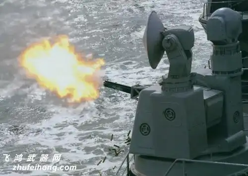 资料图:中国海军730近防炮开火