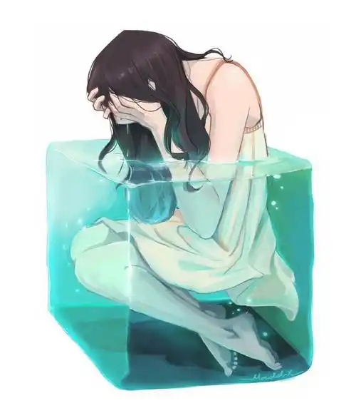 泡在水中的女孩防溺水安全教育插画3874563png免抠图片素材 人物素材