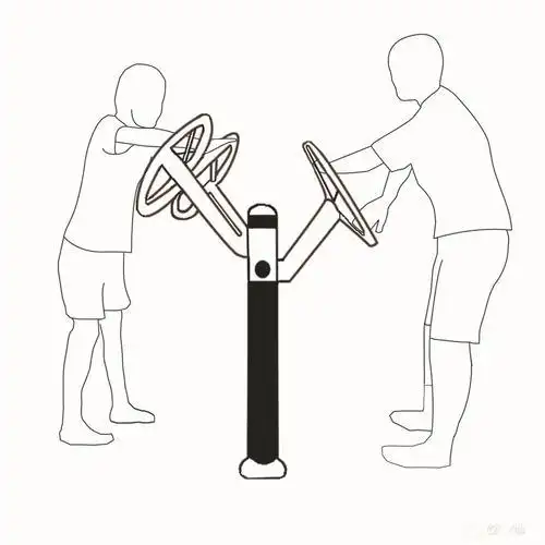 公园健身设施简笔画