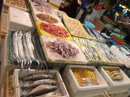 浙江三门县的海鲜市场