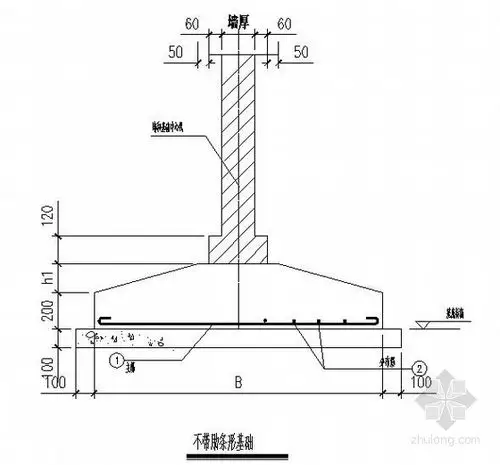 [分享]钢筋混凝土条形基础cad资料下载