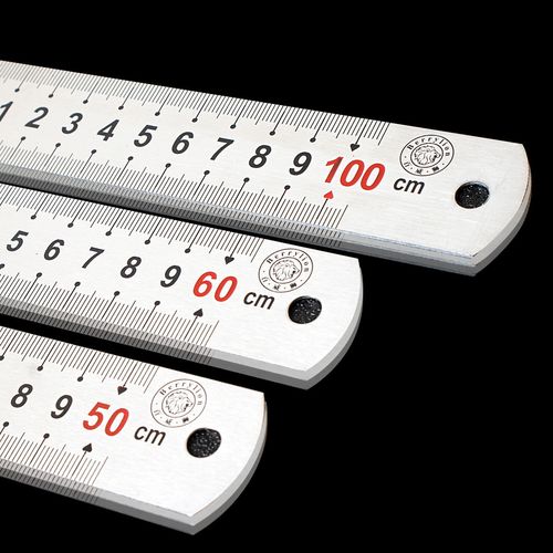 加厚不锈钢直尺15/30/50/60cm1/2米钢板尺钢尺测量钢直尺长铁尺子